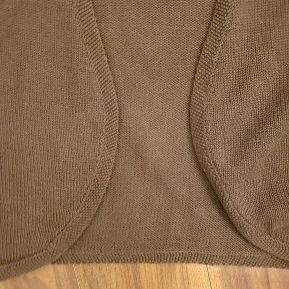 Grace Elements Women's Brown Cotton Shrug Sweater - Picture 5 of 9